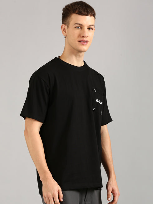 Black Printed Oversized T-shirt